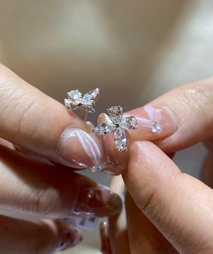 The Butterfly Effect — Marquise CZ Butterfly Studs · Sterling Silver