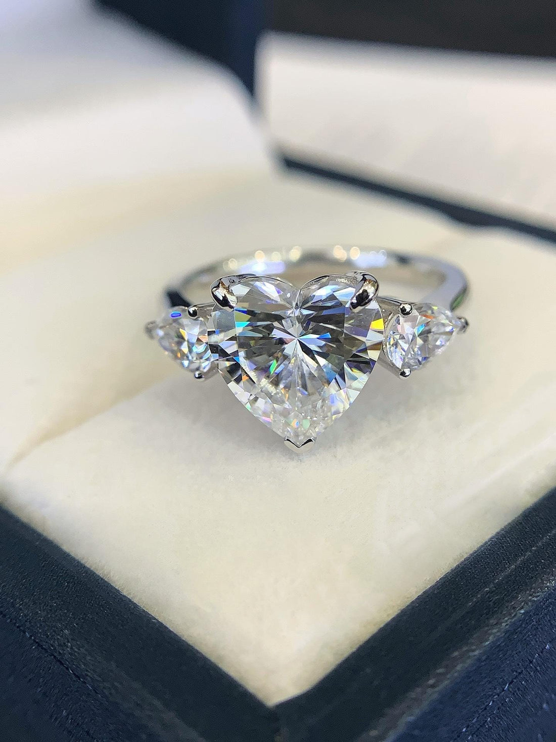 Love, Literally — Heart Diamond Engagement Ring · White Gold