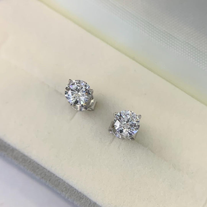 The Diamond Stud, Perfected — Round Lab Diamond Solitaire Studs