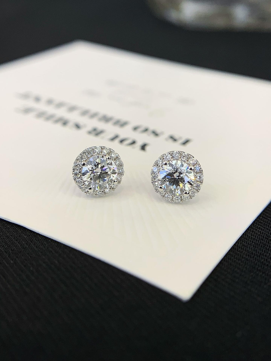 More Brilliant Than a Stud Should Be — Round Halo Diamond Studs · Silver or Gold