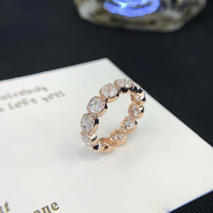 Every Day, Forever — Cushion Cut Eternity Band · Rose Gold