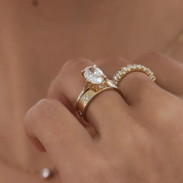 The Marquise, Elevated — Lab Grown Marquise Diamond Ring · Solid Gold