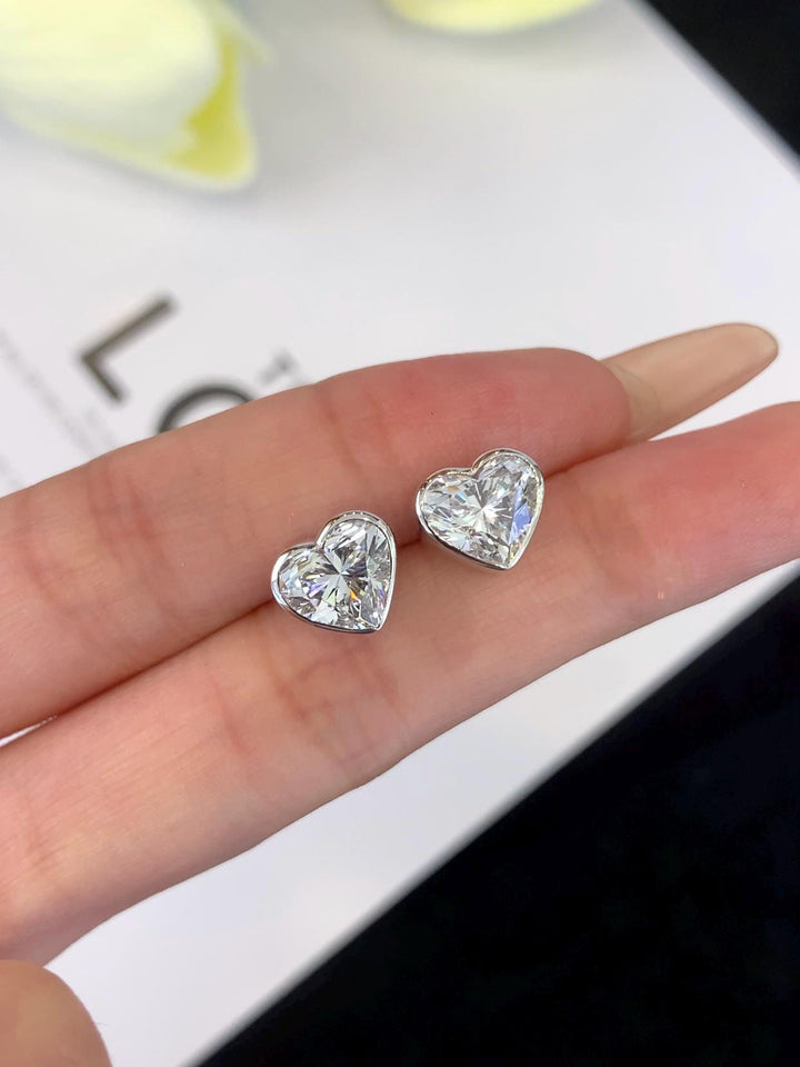 The Everyday Heart — CZ Heart Studs · Sterling Silver