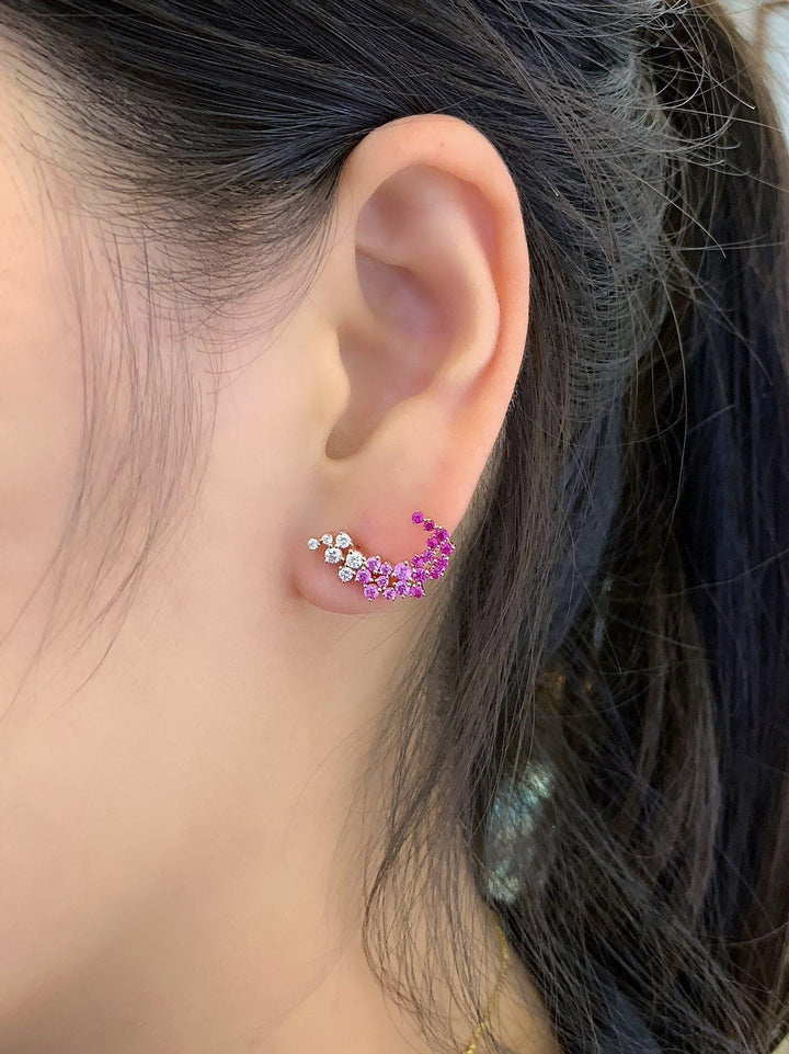 One Earring, Infinite Edge — Lab Diamond Climber Studs