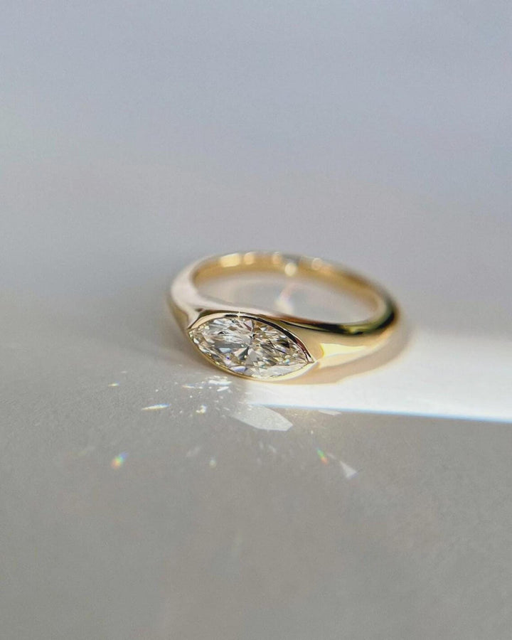 The Timeless One — Marquise Diamond Solitaire · Solid Gold