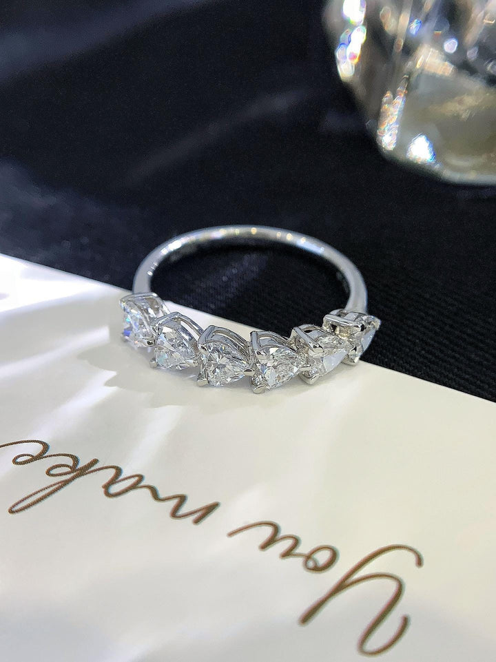 Five Stones, One Statement — Marquise CVD Five-Stone Band · 14K White Gold