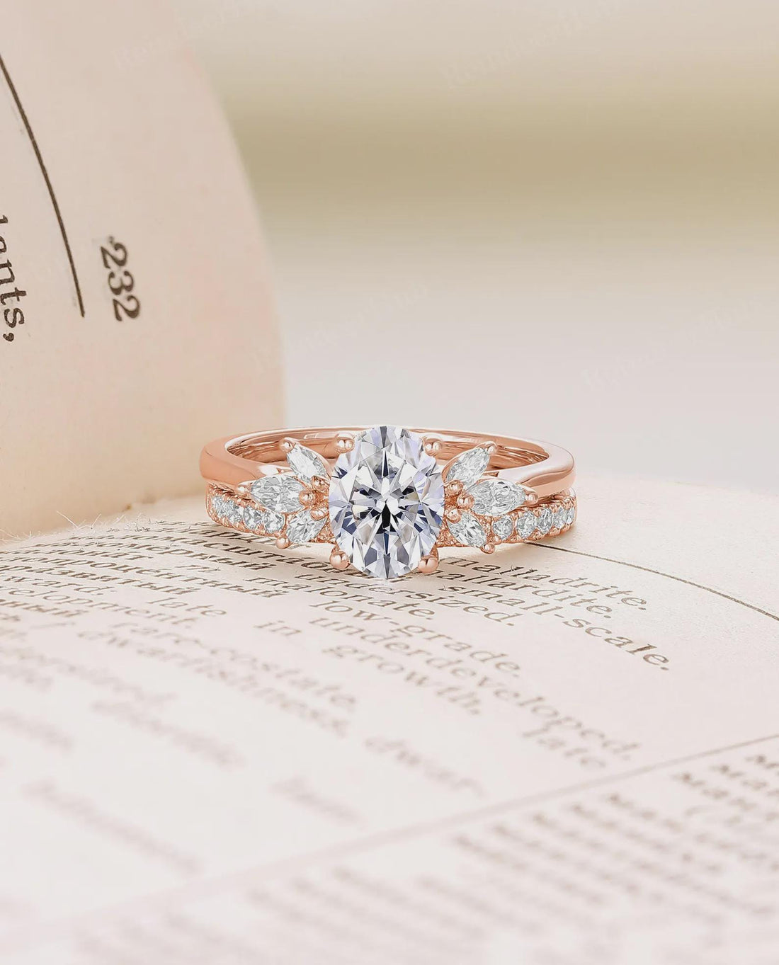 Romantic by Design — Round Diamond Floral Ring · Rose Gold