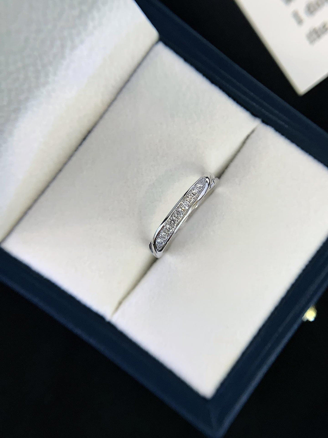 The Band That Lets Her Shine — Diamond Wedding Band · White Gold Minimalist