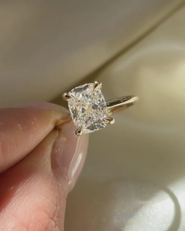 Classic, Forever — Cushion Cut Diamond Solitaire · 14K Gold